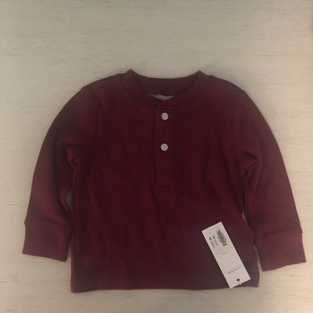 Janie and Jack 6-12 months wine tee